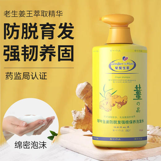 琴叶生姜防脱发强根保养洗发水控油姜汁增发去屑止痒滋润洗发露 商品图0