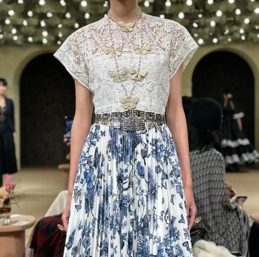 迪奥蝴蝶珍珠项链颈链金属浅金色（XTY） 商品图14