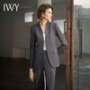IWY/秋冬新款深灰色西装套装女系带西服外套休闲上班白领职业C14230+P34230 商品缩略图5