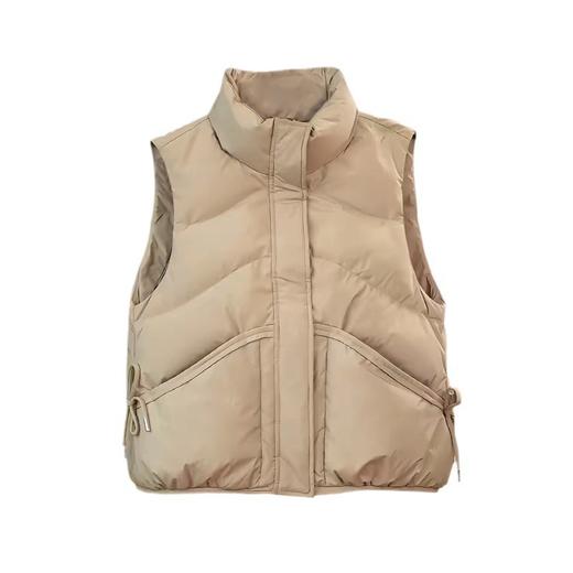 【“羽“众不同❗️百搭马夹背心】冬季新款白鸭绒品质保暖服饰，甄选高充绒量，加厚锁温，强效御寒，外穿短款时尚宽松百搭马夹背心L 商品图4