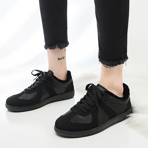 冬季新款情侣德训鞋女百搭平底休闲板鞋加绒保暖棉鞋小白鞋冬天加绒保暖潮鞋新款爆款小红书同款 商品图3