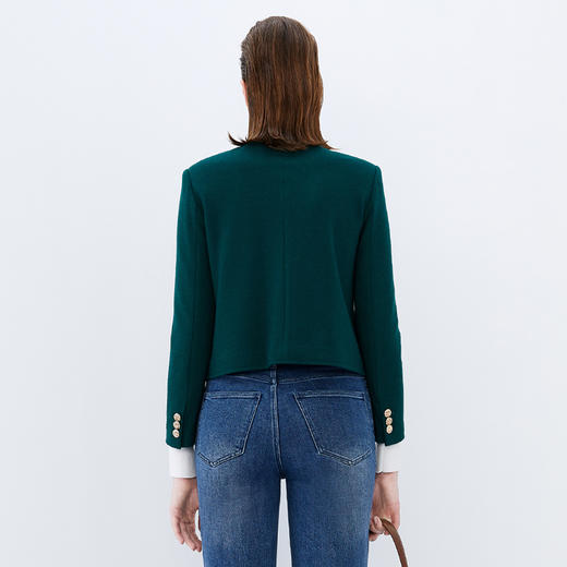 EITIE爱特爱冬季新款时尚毛呢外套女短款大衣7603309 商品图4