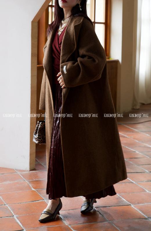 【门店同款】ENJOY冬季柔韧与共玫瑰翻领大衣 159496896 商品图3