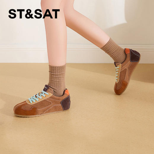 星期六复古撞色百搭平底德训鞋SSC3112CAC 商品图6