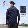 骆驼运动长袖T恤男女24秋季新款抓绒保暖瑜伽服立领加绒跑步上衣 J14CZ00633_J24CAW6669 商品缩略图2