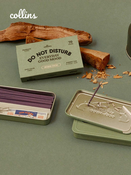 Collins天然线香礼盒，家用卧室安神助眠持久香薰 商品图3