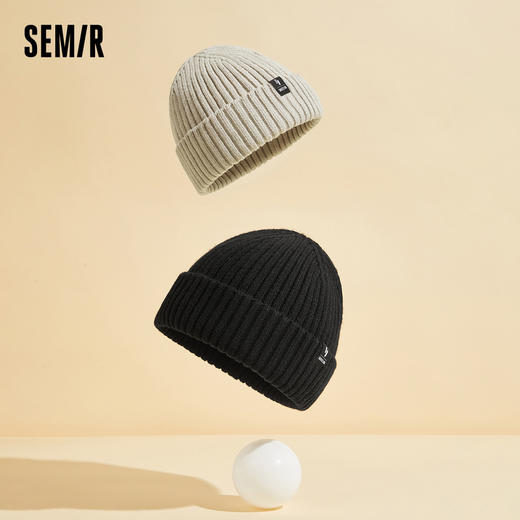森马针织帽男2024新款时尚韩系情侣款帽子秋冬保暖毛线帽经典冷帽 商品图1