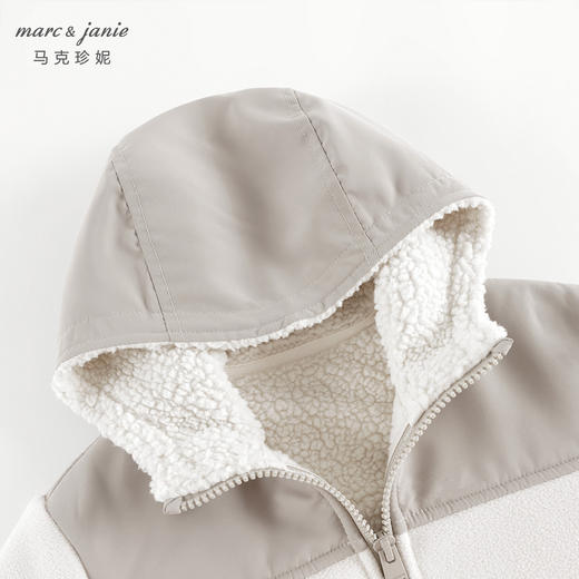 【加绒】马克珍妮男童防风护领拼接摇粒绒外套儿童秋冬新款241063 商品图3