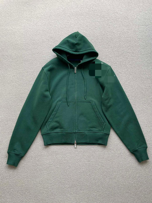 121-1 渠道货 BB骑士战马贴布绣 高密高支厚实 连帽加绒拉链卫衣 男款 女生也爱穿 商品图10