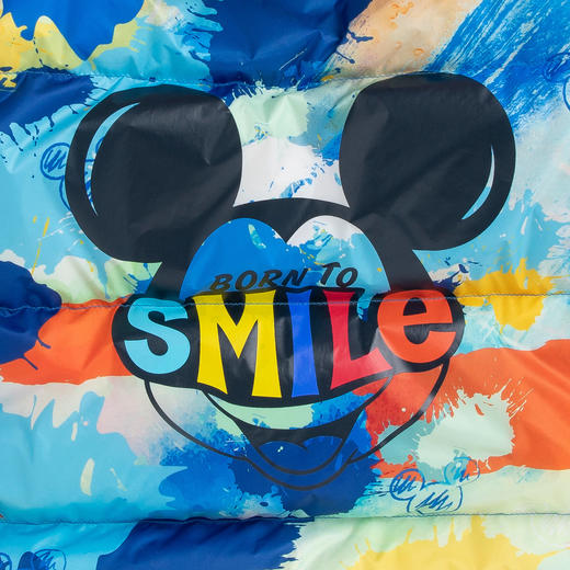 迪士尼童装男童卡通印花中长款羽绒服2024冬季保暖连帽外套224DS0792 商品图3