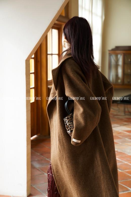 【门店同款】ENJOY冬季柔韧与共玫瑰翻领大衣 159496896 商品图4