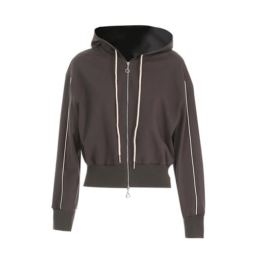 VIMAGE纬漫纪时尚双头拉链休闲连帽卫衣秋季新款V2203808 商品图6