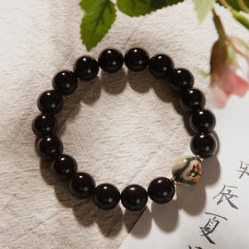 海洋碧玉清代檀香紫檀家具老料制手串直径1.2cm