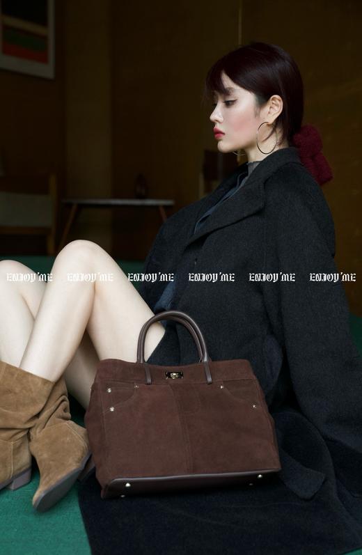 【门店同款】ENJOY冬季柔韧与共月光海面立领排扣大衣 159495842 商品图11