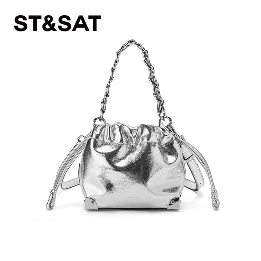 星期六新潮小众时髦链条斜跨单肩水桶包SSC521A132 商品图1