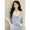 鹿向南「陷进温柔」早秋慵懒风针织衫2024新款挂脖背心 商品缩略图4