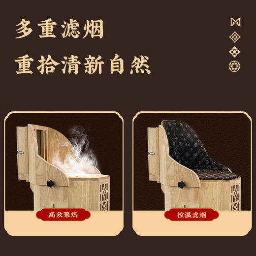 实木【坐灸器具】家用可折叠艾灸熏蒸 商品图2