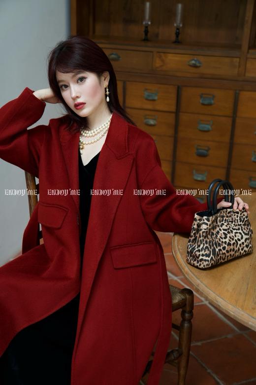 【门店同款】ENJOY冬季柔韧与共一梦繁星腰带大衣 159496044 商品图3