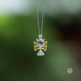 黄财神投影海螺吊坠项链 |万物叁仟