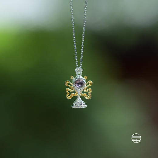 黄财神投影海螺吊坠项链 |万物叁仟 商品图0