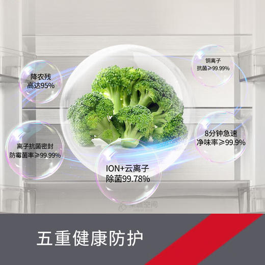 康佳冰箱_BCD-418WUP4-V  60cm超薄零嵌入式418升玻璃面板十字对开电冰箱小蛮腰系列变频一级能效 商品图3