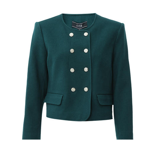 EITIE爱特爱冬季新款时尚毛呢外套女短款大衣7603309 商品图5