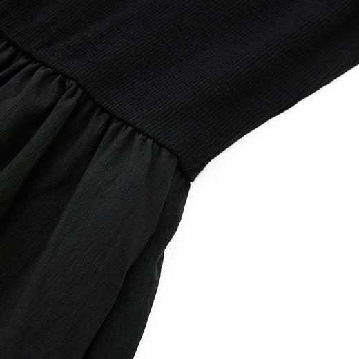 运动辣妹风连帽拼接长袖连衣裙女秋季A摆肌理感连衣裙V3442513 商品图5