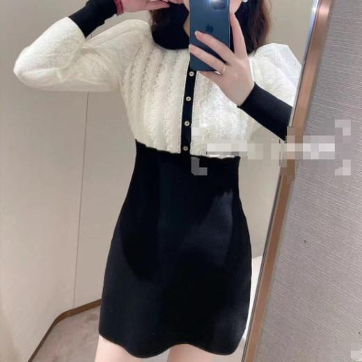 【S1】JORYA拼接毛衣连衣裙O161409D 商品图0