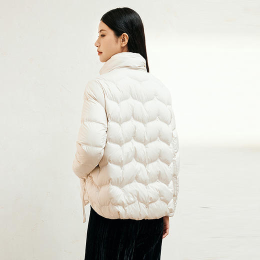 玳莎中式立领羽绒服秋冬女士时尚小个子白鸭绒外套2024年新款  ED41309 商品图3