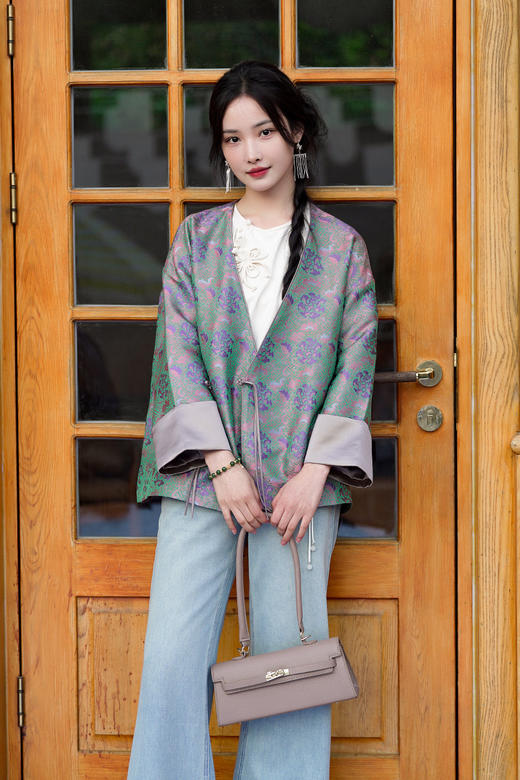 逸红颜明月优选 #中式老钱风宋锦「甜幂」，38MM真丝宋锦，杨幂同款 商品图4