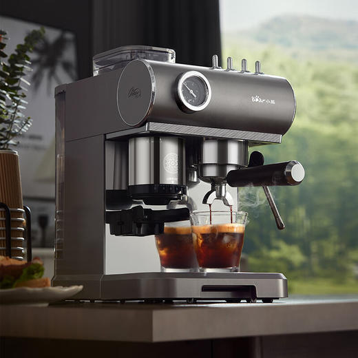 小熊（Bear）咖啡机 意式半自动家用机械舱咖啡机 *研磨一体机 现磨咖啡豆蒸汽奶泡 KFJ-L15M8 商品图0