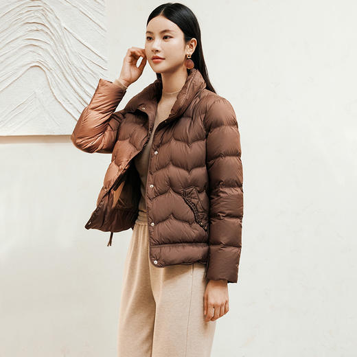 玳莎中式立领羽绒服秋冬女士时尚小个子白鸭绒外套2024年新款  ED41309 商品图2