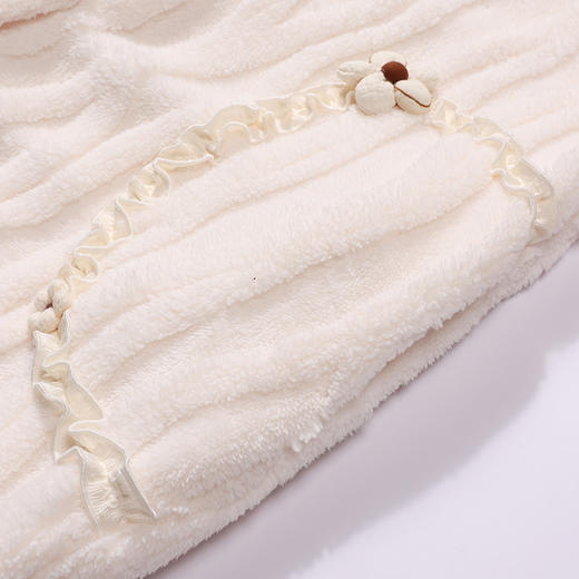 都市丽人睡衣生活家居单件袍家居服长毛绒提花厚女士法兰绒单件袍LHT7B3 商品图6