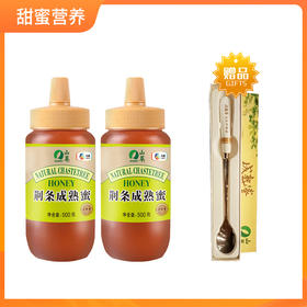 【甜蜜营养 2025/2/9到期介意慎拍】中粮山萃荆条成熟蜜500g*2（赠蜂蜜勺子一个）