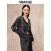 VIMAGE纬漫纪时尚双头拉链休闲连帽卫衣秋季新款V2203808 商品缩略图3