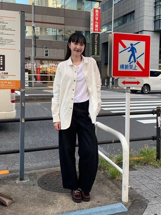 LIVINGTOWN/LT鱼骨纹厚重棉质衬衫 商品图4