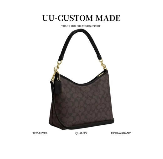 COACH蔻驰 Laurel 31 通勤大容量可拆卸肩带标志性涂层帆布和光滑皮革 流浪包腋下包单肩斜挎手提包（CB） 商品图1