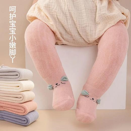 【3双装！】婴儿加厚毛圈保暖可爱长筒袜子冬季卡通婴幼儿长筒袜0-3岁宝宝过膝袜 商品图1
