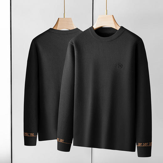 【舒适】【加绒半高领】【新款DDS】大依优型大码男装羊毛衫绵羊毛针织衫打底线衣套头纯色上衣男士胖子 商品图6