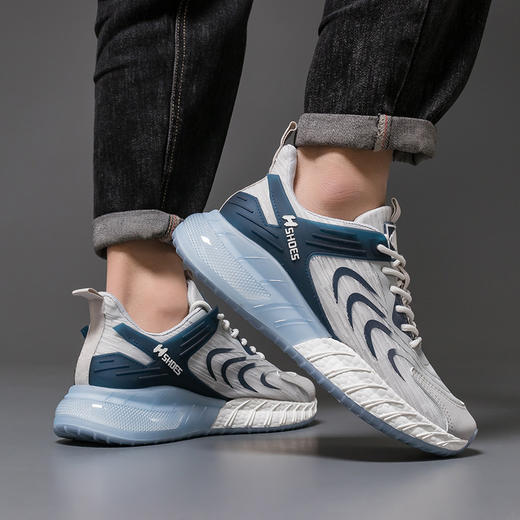 爆米花底情侣透气运动鞋男ins韩版百搭厚底小白鞋学生跑步鞋新款爆款小红书同款 商品图0