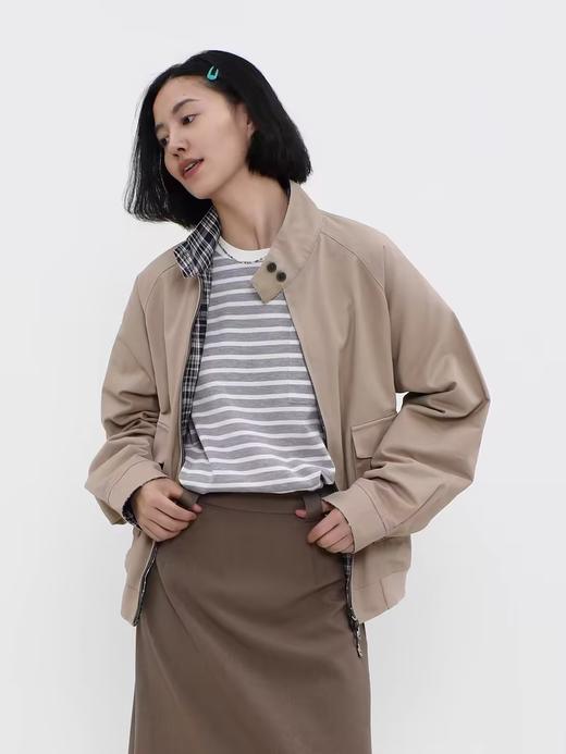 LIVINGTOWN/LT双面可穿哈灵顿格纹外套 商品图1