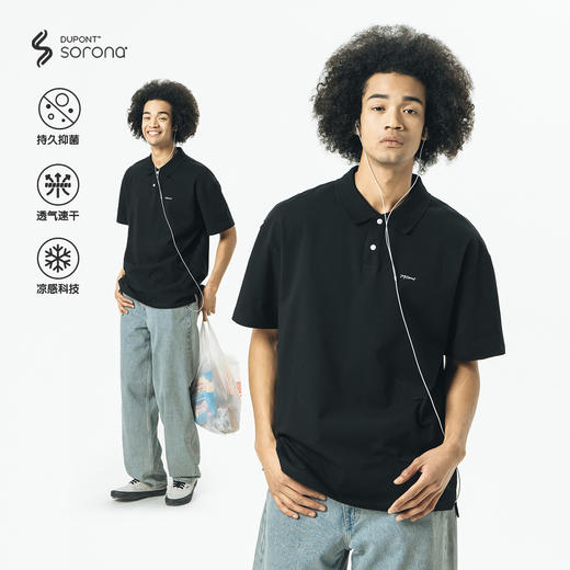[凉感速干]714street新款索罗娜短袖polo衫男防晒上衣日系休闲T恤 商品图0