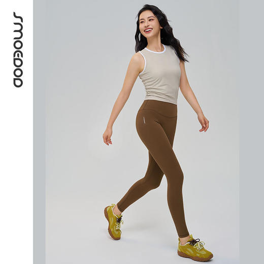 2024秋冬款SMOEDOD/水沐伊朵瑜伽背心女美式圆领高街时尚修身显瘦百搭50157 商品图4