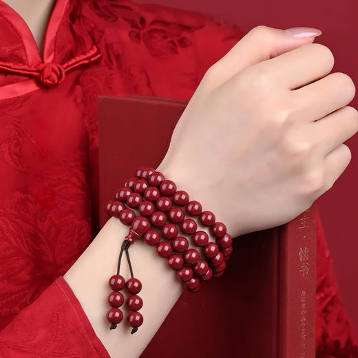 正安优选·108颗朱砂手串  甄选高含量朱砂 矿闪丰富  颜色鲜艳 商品图2