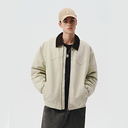 714street冬季新款美式复古棉衣外套男底特律夹克宽松圣达菲棉服 商品图2