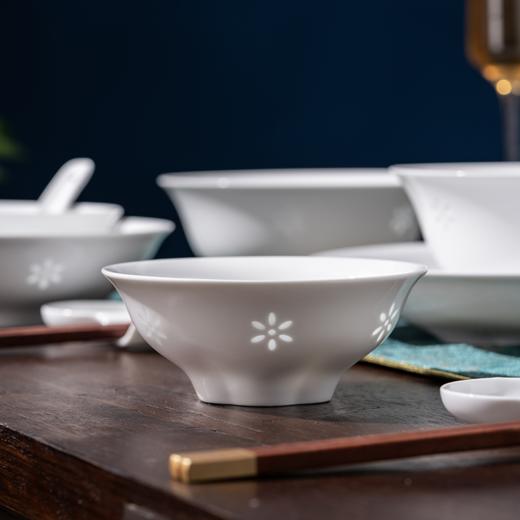 富玉 |  景德镇高温玲珑瓷餐具组合轻奢高级感花语餐具 商品图4
