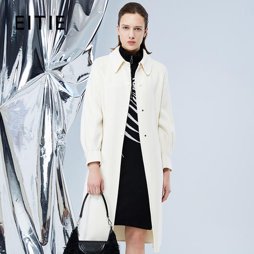 EITIE爱特爱冬季款简约大方纯色百搭毛呢大衣外套7614310 商品图1