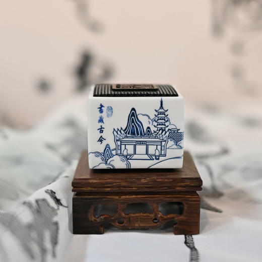 羽诗制造出品 闻香听颂套装陶瓷蓝牙音箱四方香盒文创礼盒 商品图1