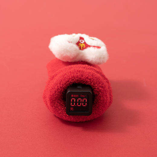 【2双装！新年喜庆毛圈地板袜】初新生婴儿秋冬款加绒加厚a类纯棉红色毛圈宝宝新年袜子 商品图3