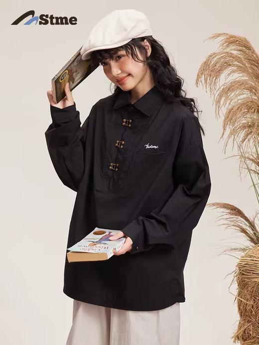 早乙女惠子saotome/STMCS243214/新中式钩扣长袖衬衫 商品图0